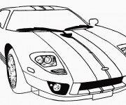 Coloriage Auto de course Mustang