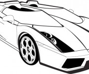 Coloriage Auto de Sport Lamborghini