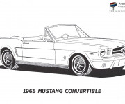 Coloriage et dessins gratuit Auto Mustang Convertible à imprimer