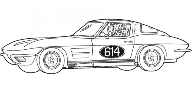 Coloriage Voiture De Sport Coupé Dessin Gratuit à Imprimer