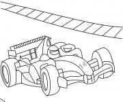 Coloriage Voiture Formule 1 en Course