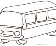 Coloriage Autobus au crayon