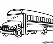 Coloriage Autobus d'&eacute;cole maternelle