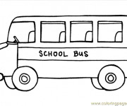 Coloriage Autobus d'&eacute;cole sur ordinateur