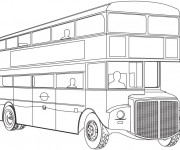 Coloriage et dessins gratuit Autobus londonien à imprimer