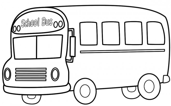Coloriage et dessins gratuits Autobus scolaire à décorer à imprimer