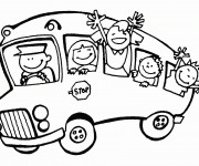 Coloriage Autobus scolaire pour enfant