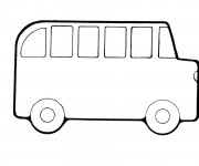 Coloriage Autobus simple &agrave; d&eacute;corer