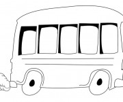 Coloriage Autobus vectoriel