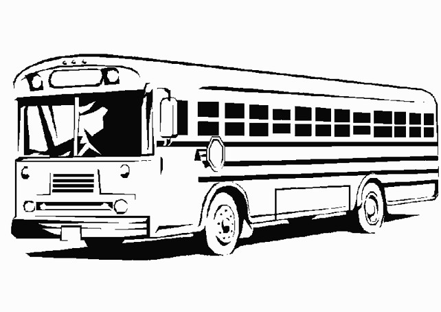 Coloriage Bus couleur dessin gratuit à imprimer