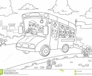 Coloriage et dessins gratuit Bus maternelle à imprimer