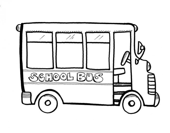 Coloriage Bus  scolaire facile  dessin  gratuit  imprimer