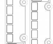 Coloriage et dessins gratuit Autobus à découper à imprimer