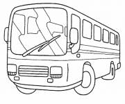 Coloriage et dessins gratuit Bus facile maternelle à imprimer