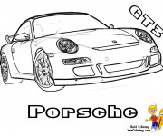 Coloriage Automobile Porsche GT3