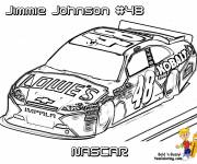 Coloriage et dessins gratuit Dessin voiture de course de Nascar à imprimer