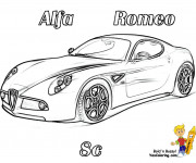 Coloriage Voiture Alfa Romeo Sc