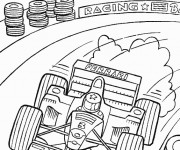 Coloriage et dessins gratuit Voiture de course Ferrari à imprimer