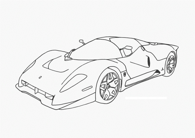 Coloriage Voiture de Luxe dessin gratuit à imprimer
