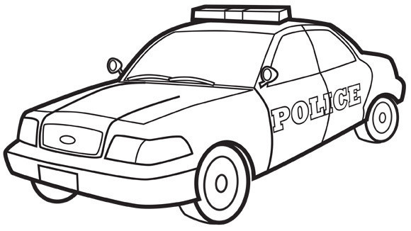 Coloriage Voiture De Police Dessin Gratuit à Imprimer