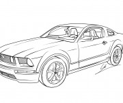 Coloriage et dessins gratuit Voiture Jaguar de sport à imprimer