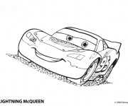 Coloriage et dessins gratuit Voiture Mcqueen dessin animé à imprimer