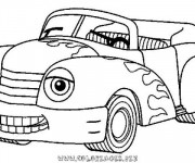 Coloriage et dessins gratuit Voiture rigolote à imprimer