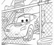 Coloriage Auto Flash Mcqueen drôle