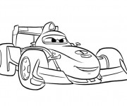 Coloriage Auto Formule 1 dessin animé