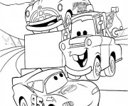 Coloriage et dessins gratuit Autos Flash Mcqueen série à imprimer