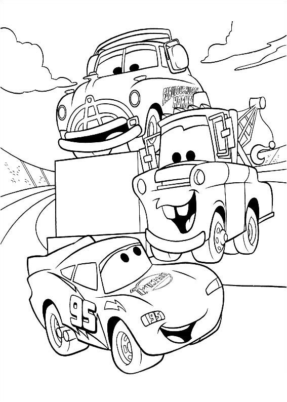 Coloriage Autos Flash Mcqueen série dessin gratuit à imprimer