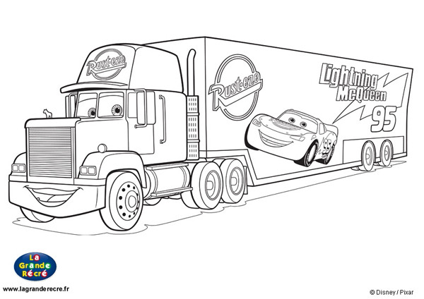 Coloriage Camion Mack Disney Dessin Gratuit à Imprimer