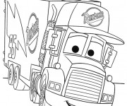 Coloriage Camion Mark avec visage