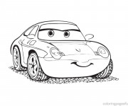 Coloriage Une Voiture coupé maternelle