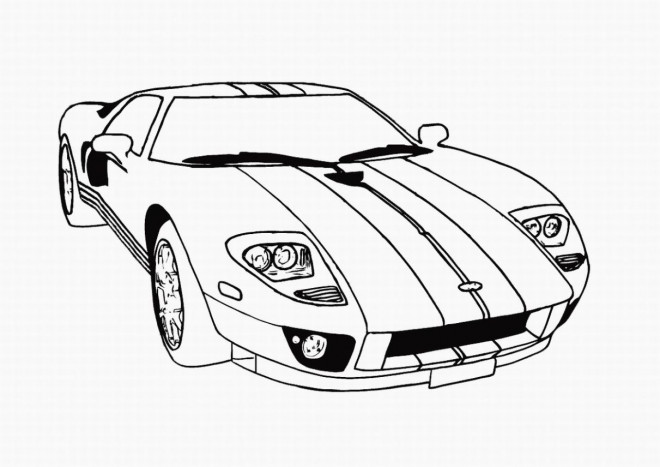 Coloriage Une Voiture Sport Dessin Gratuit à Imprimer