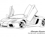 Coloriage Voiture Lamborghini Aventador