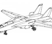 Coloriage et dessins gratuit Avion de Chasse maternelle à imprimer