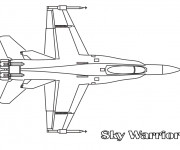 Coloriage Avion de Chasse Sky Warrior