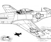 Coloriage et dessins gratuit Avion de Chasse sur ordinateur à imprimer