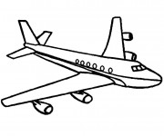 Coloriage Avion stylisé