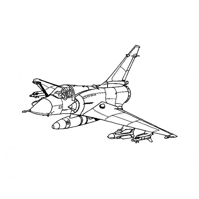 Coloriage et dessins gratuits Avion de guerre à découper à imprimer