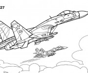 Coloriage Avion de Guerre Cy-27