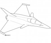 Coloriage et dessins gratuit Avion de guerre mirage à imprimer