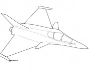 Coloriage Avion de guerre mirage