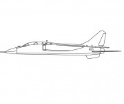 Coloriage Avion de Guerre r&eacute;aliste