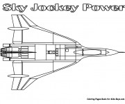 Coloriage Avion de Guerre Sky Jockey Power