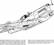 Coloriage Avion de Guerre Warhawk