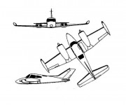 Coloriage et dessins gratuit Avion en ligne à imprimer