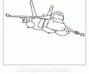 Coloriage D&eacute;coration d'avion de Guerre