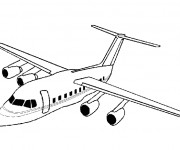 Coloriage et dessins gratuit Avion au crayon à imprimer